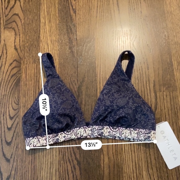 NWT ATHLETA bikini top blue paisley size medium - Picture 2 of 10